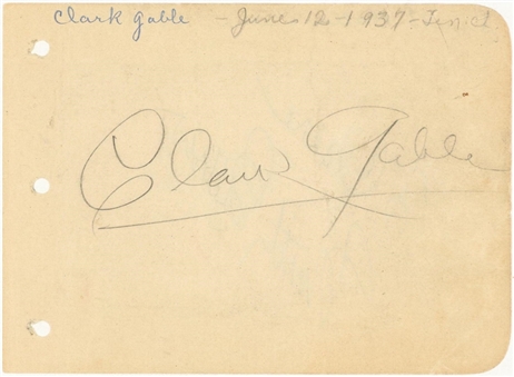 1937 Clark Gable Signed Cut (Beckett)